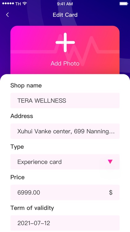 Fitness Card Manage