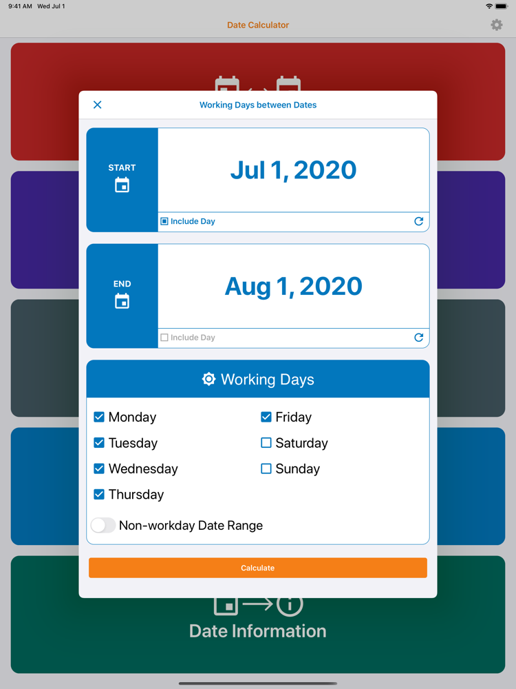 Date Calendar Calculator App for iPhone Free Download Date Calendar