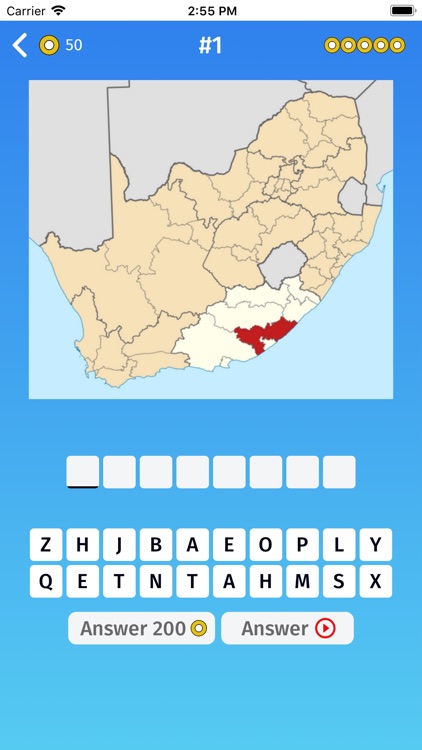 South Africa: Provinces Quiz