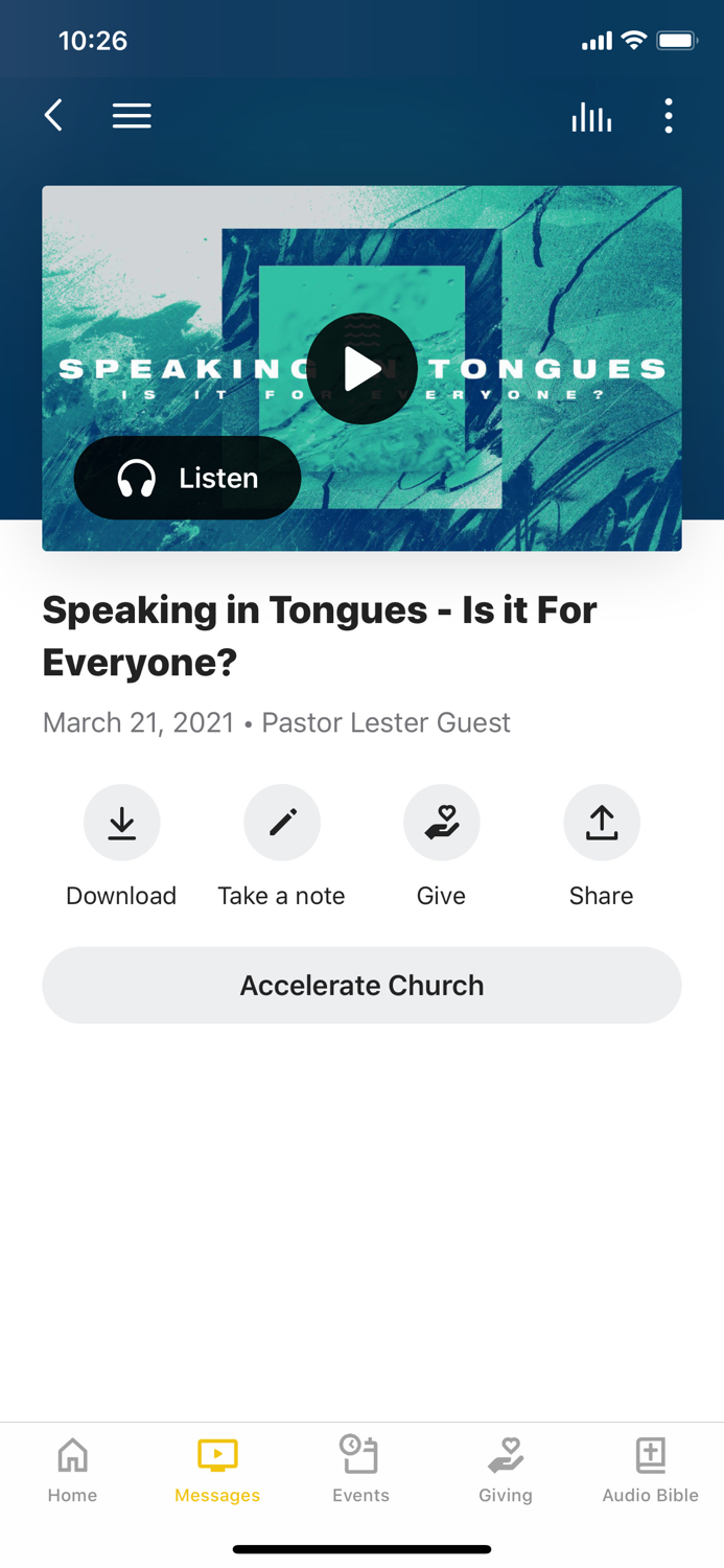 Accelerate Church MI