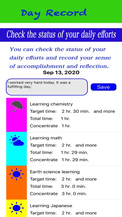 DayRecord -record of daily act