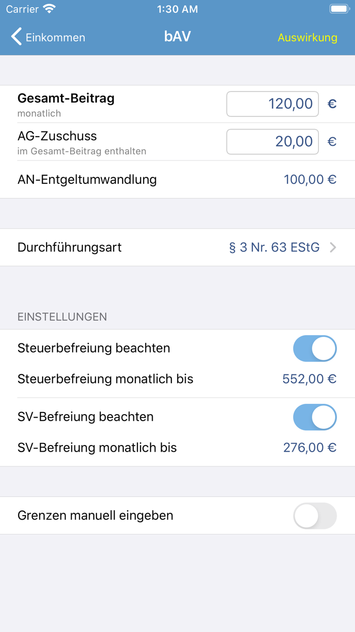 Nettolohn 2021 für iPhone