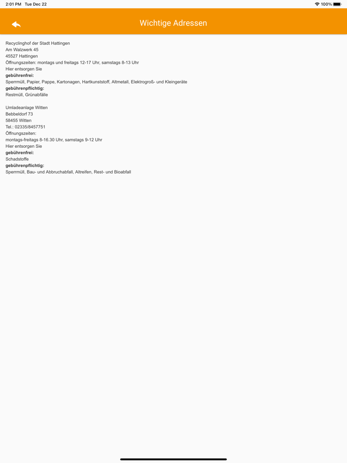 Abfallkalender Hattingen
