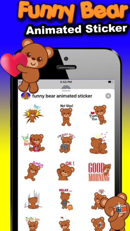 Funny Bear Animated Sticker