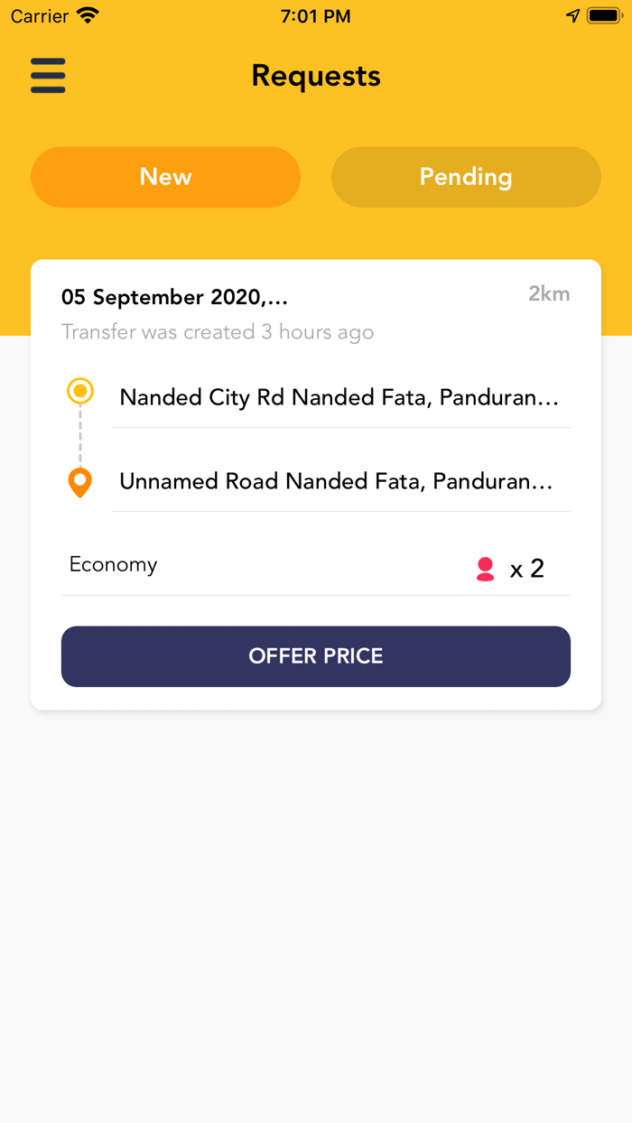 eTaxi Driver App