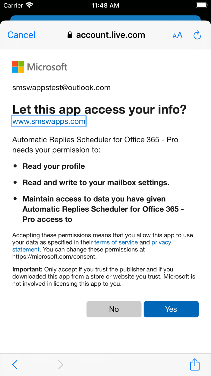 Auto Replies Schdlr for O365