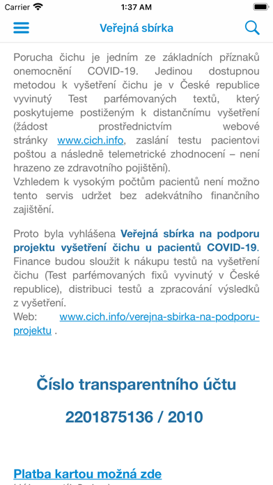 Česká ORL společnost screenshot 3