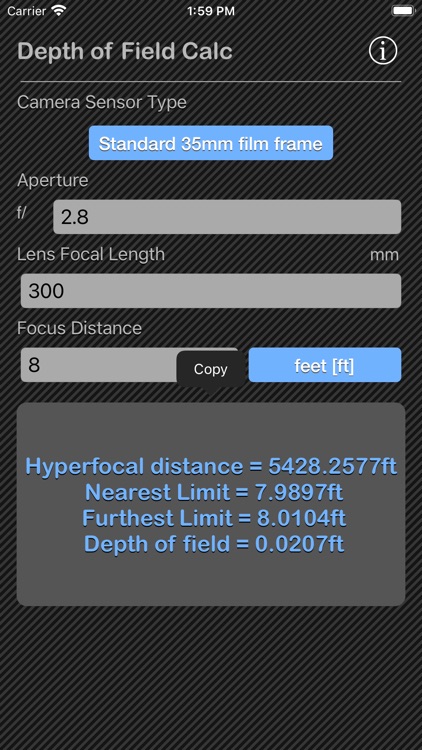 Depth of Field Calculator screenshot-7