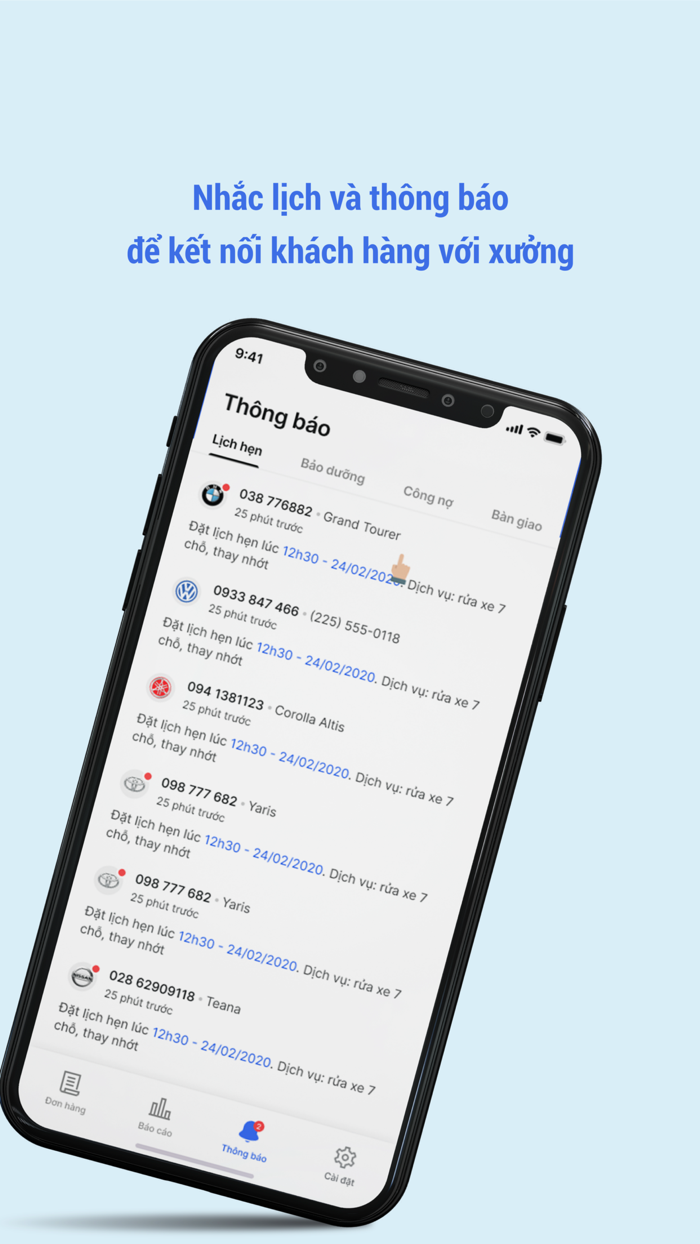 Carus Gara - Quản lý garage