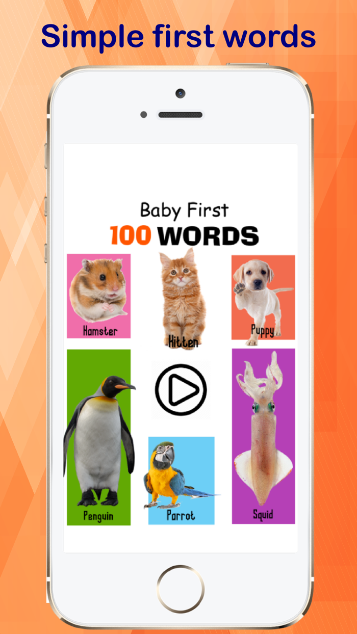 First words animal for kids ,