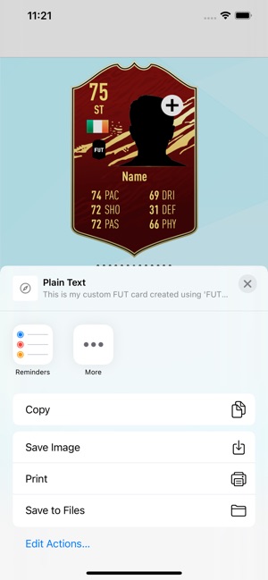 Fut Card Creator 21 On The App Store