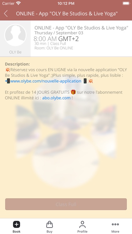 OLY Be - Cours de Yoga