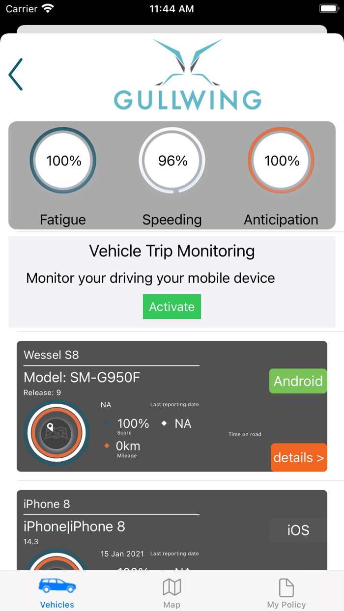 Gullwing Trip Monitor