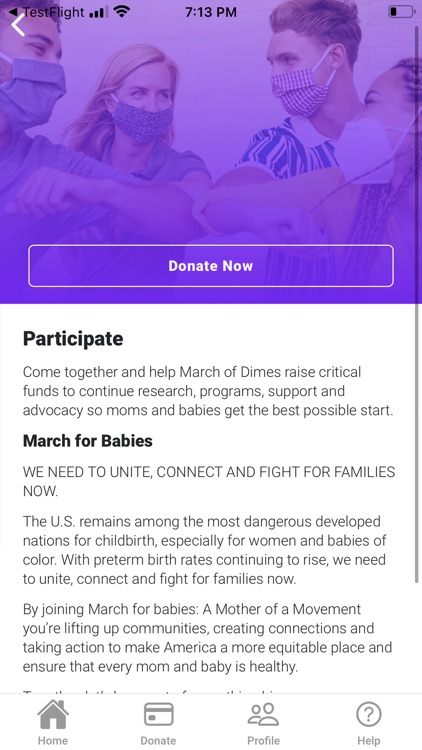 March of Dimes: Charity Cloud