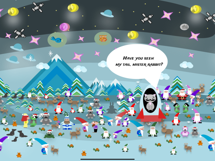 Cat looking for a tail