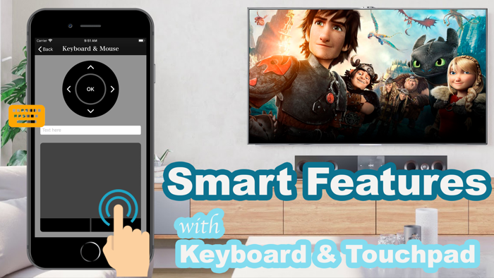 Universal remote control TV