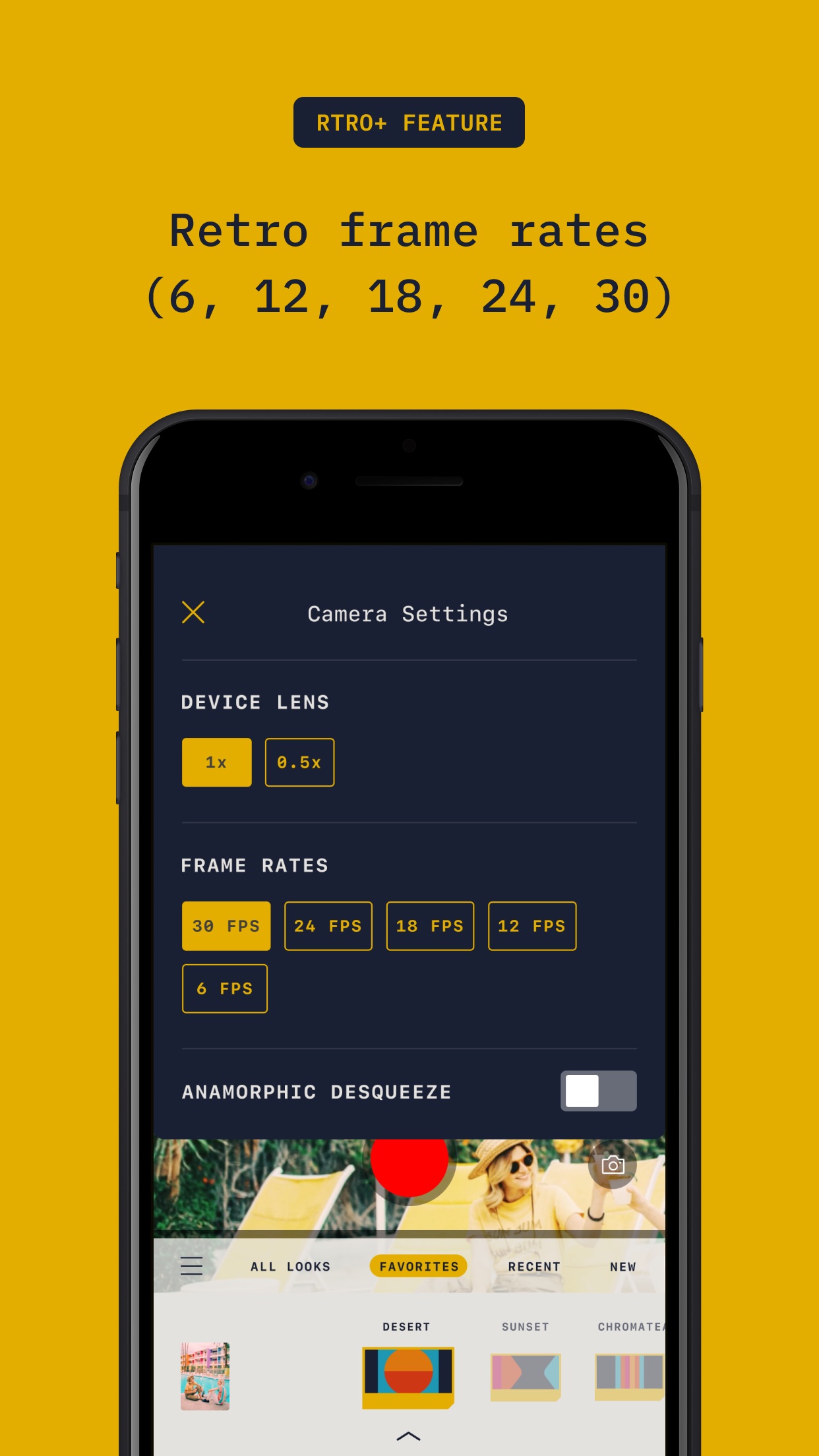 Screenshot do app RTRO - Camera by Moment