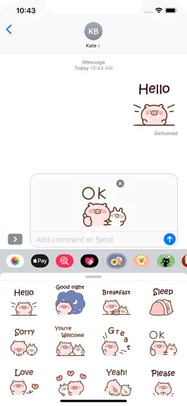 Game screenshot Cool Pets (Pig) Stickers pack apk