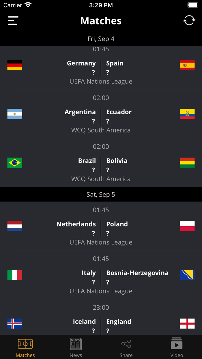 Football Today - Top matches