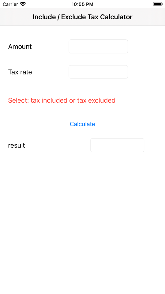 Incl.  Excl. Tax Calculator