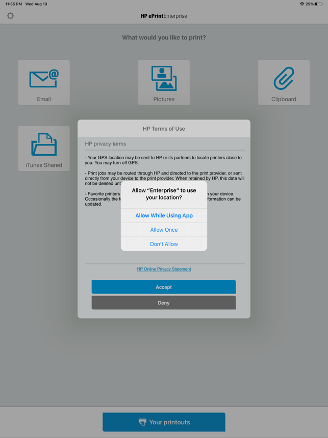 ‎HP ePrint Enterprise Screenshot