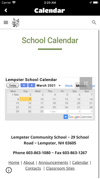 Lempster Community School App