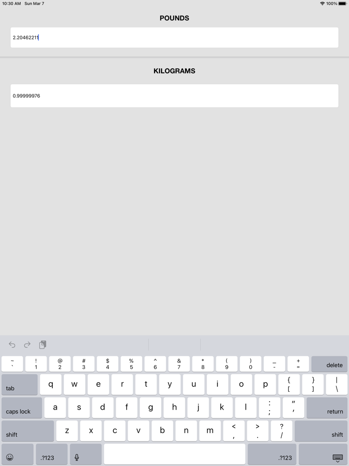 Pounds and Kilograms Converter
