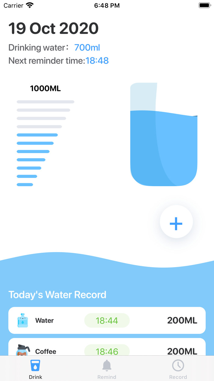 Daily water-water tracker APP