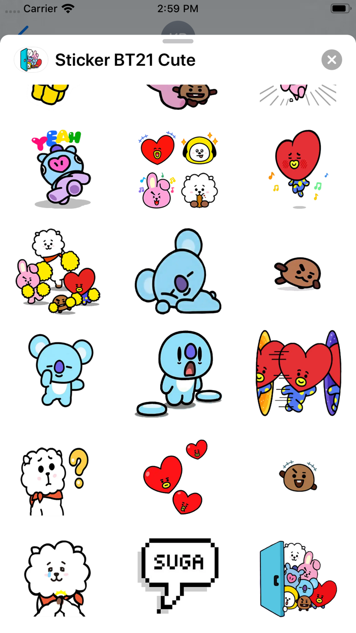 Sticker BT21 Cute
