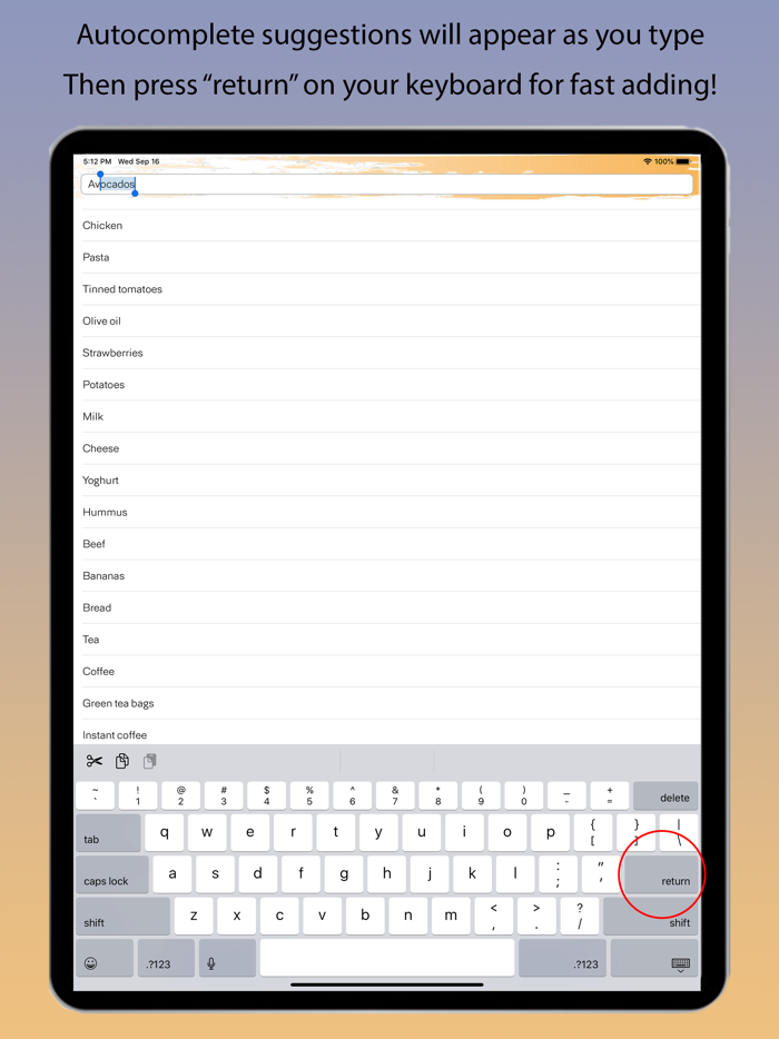 Quick List Groceries