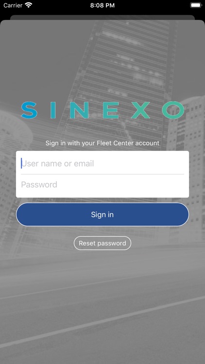 Sinexo Fleet Center Mobile