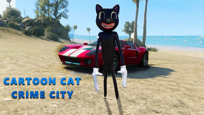 Cartoon Cat Crime City Hero 3D