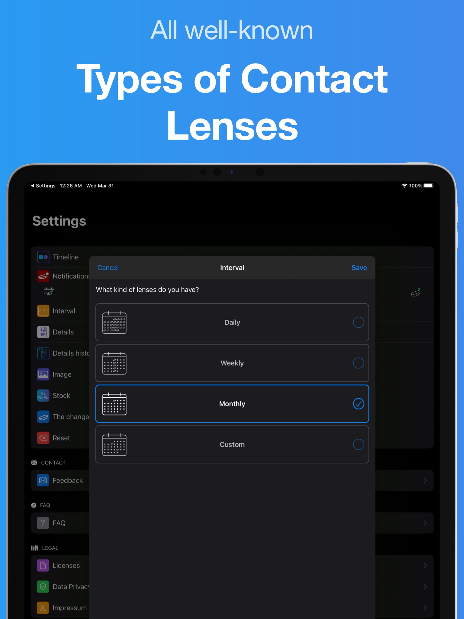 Lensy - Contact Lens Tracker screenshot 3
