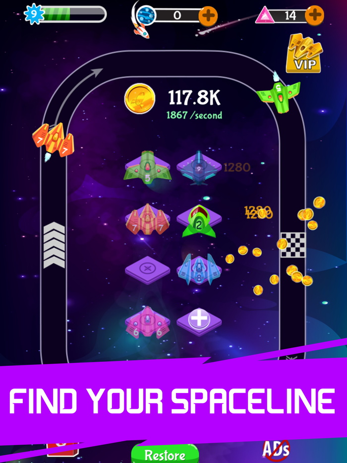 Merge Spaceship - Idle Game