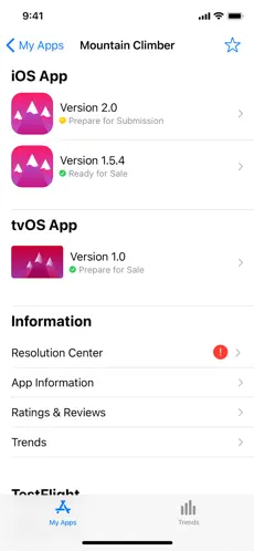 Screenshot 2 App Store Connect iphone
