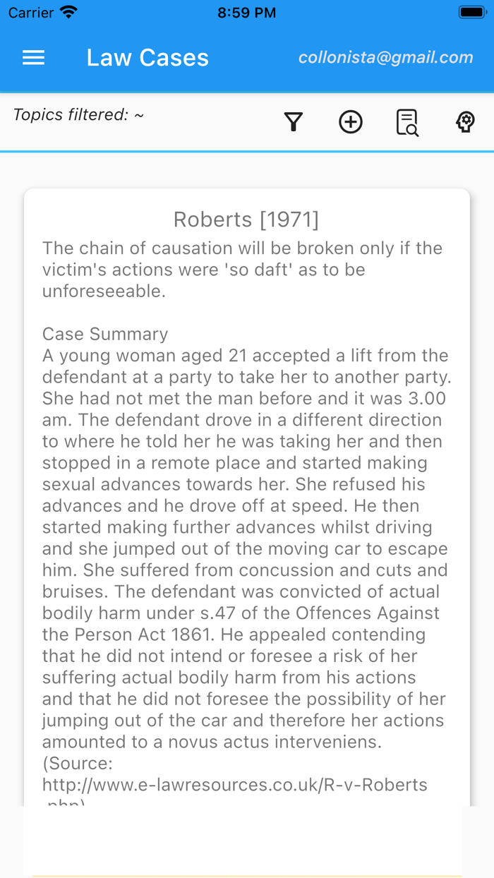 Rote Learning Law Cases