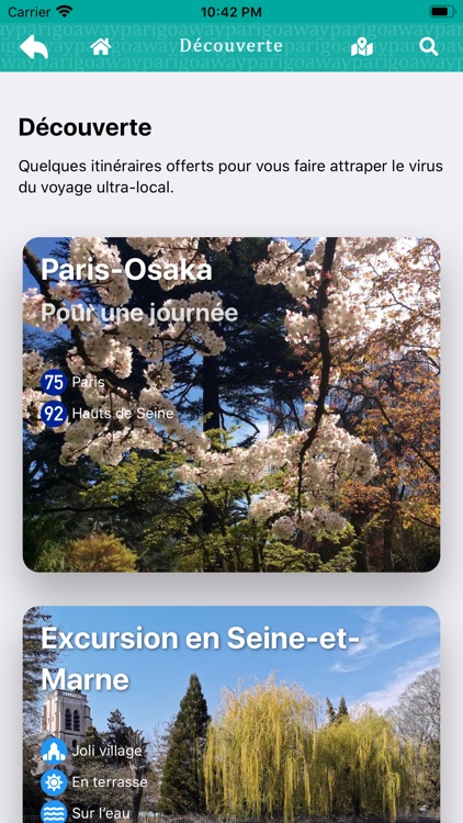 parigoaway, micro-voyages