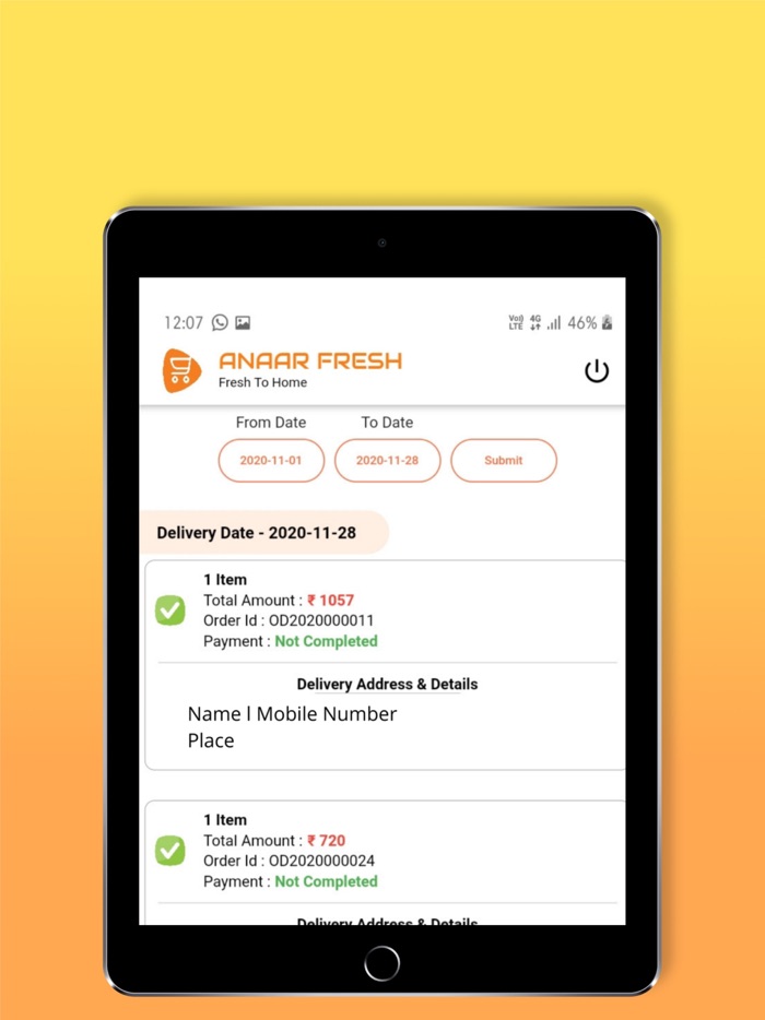ANAARFRESH - Delivery Partner