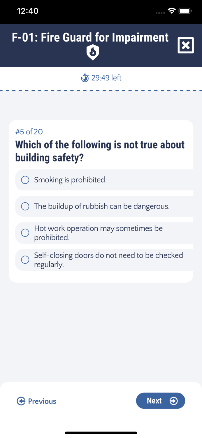 Fire Guard for Impairment F-01