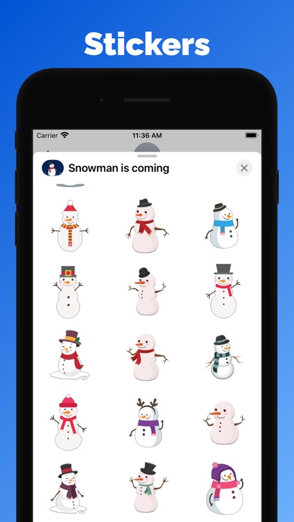Snowman Winter stickers emoji