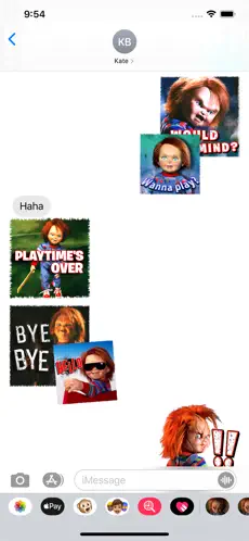 Capture 3 Chucky Stickers iphone