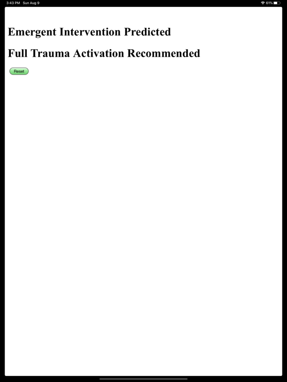 Trauma Intervention Prediction screenshot 3