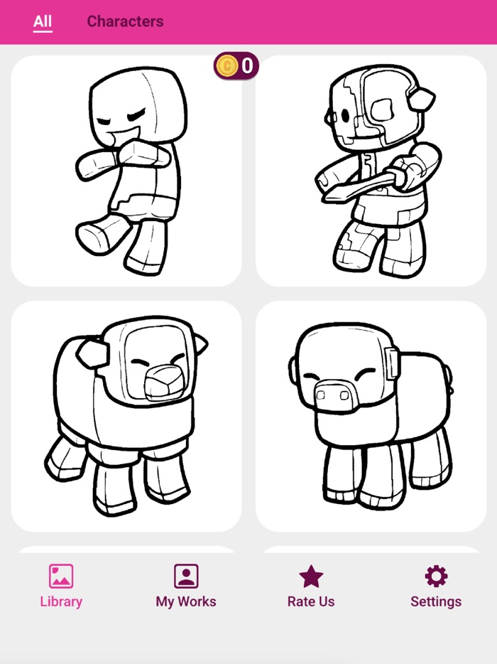 MineColor Craft Coloring Book