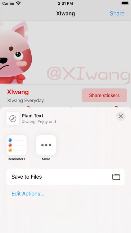 XIwang+iMessage表情包贴纸