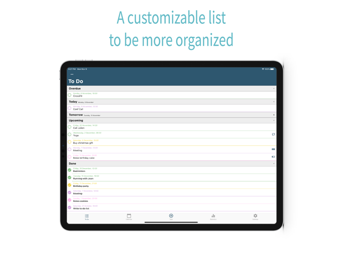 EasyDo - Agenda  Statistic