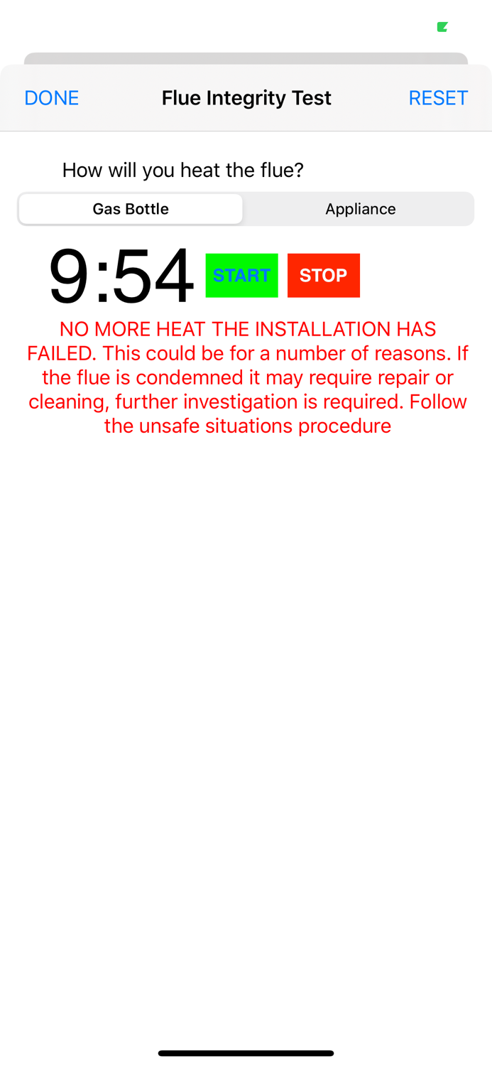 GB Gas Flue  Spillage testing