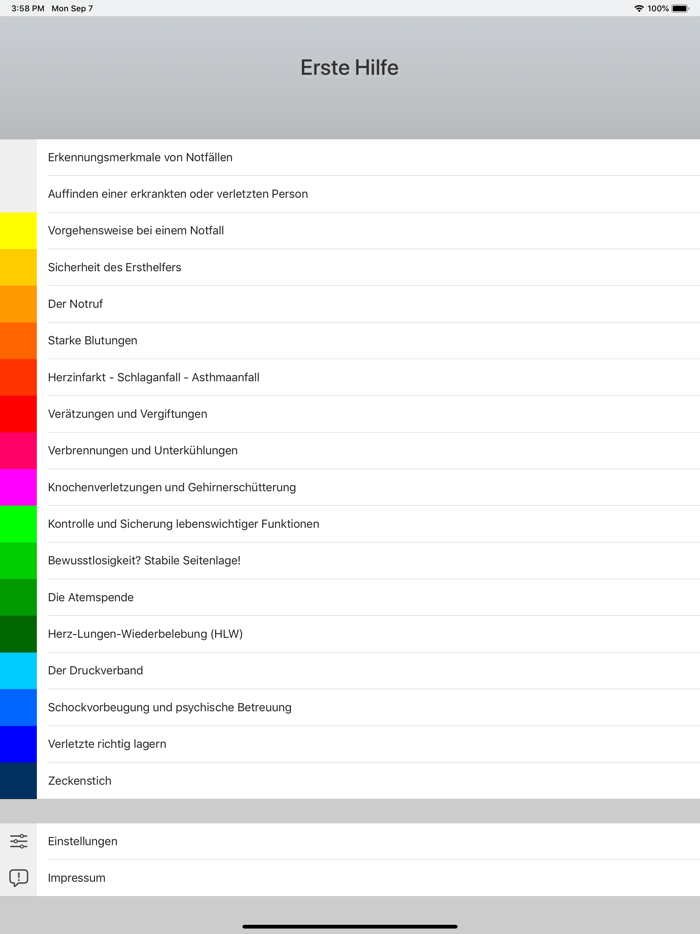 Erste Hilfe Infoflip