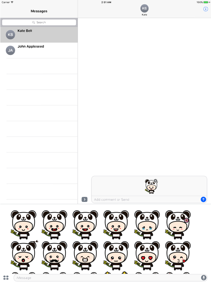 Sticker Me Panda Mascot Boy