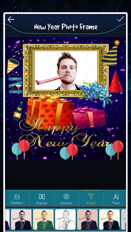 New Year photo Frame - Filter