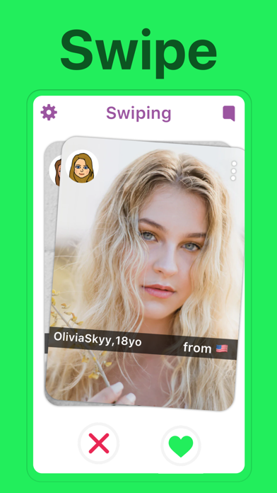 Swiping - Make Friends iPhone app afbeelding 1